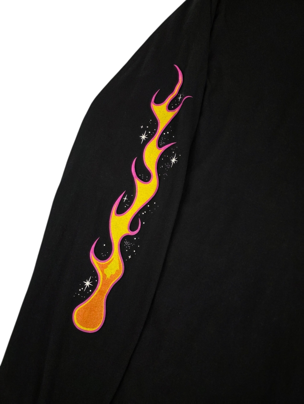Dixxon Flannel Co Space Tripper Graphic Long Sleeve Tee Men XL Black Neon Cotton - Picture 2 of 9
